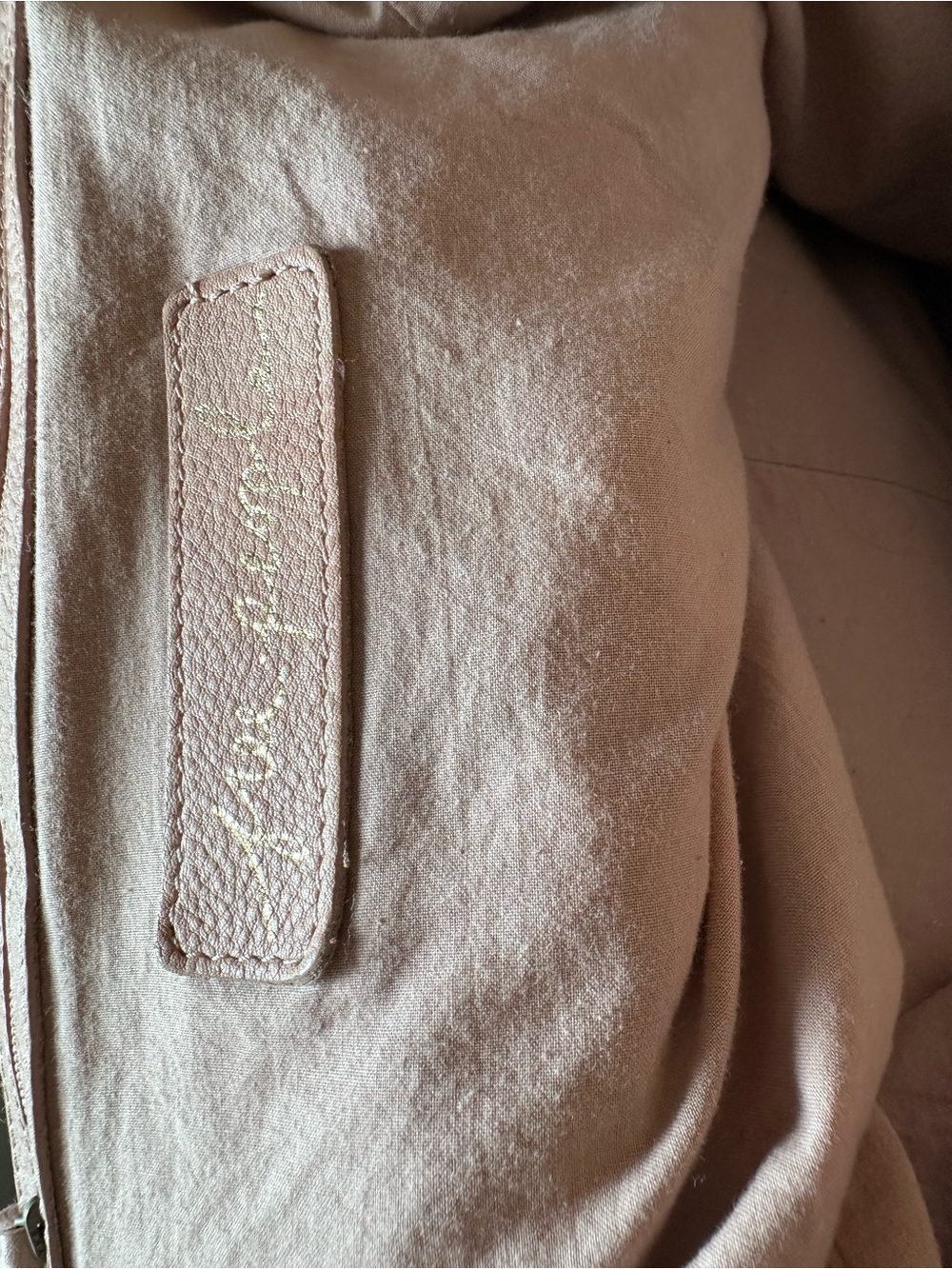 Free People Dusty Blush Leather Shoulder Tote - Picture 2 of 5
